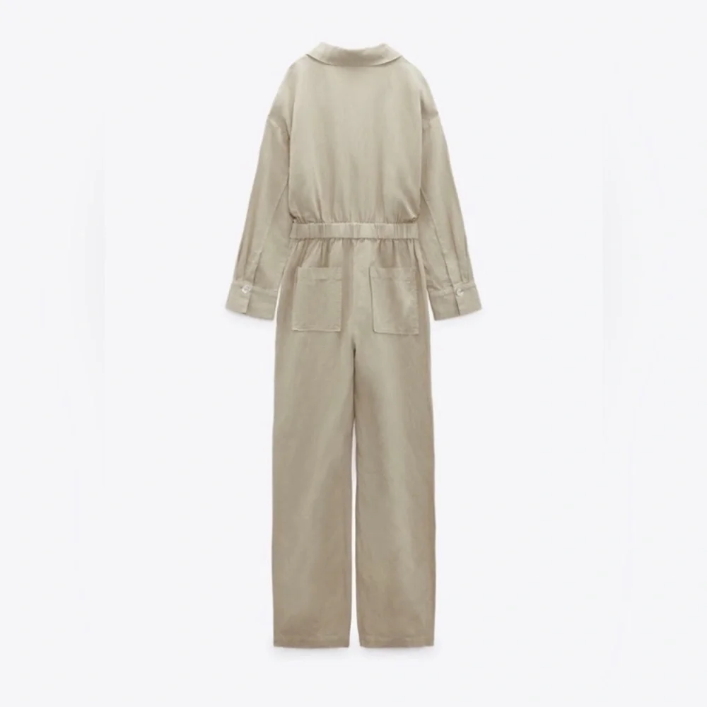 Zara linen blend jumpsuit Sz M